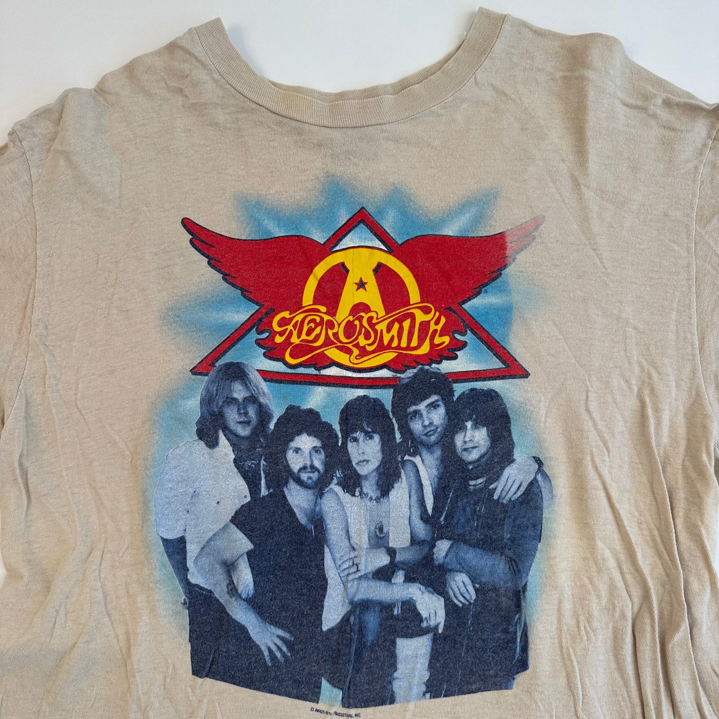 Vintage 1982 Aerosmith Shirt XL Rock In A Hard Place