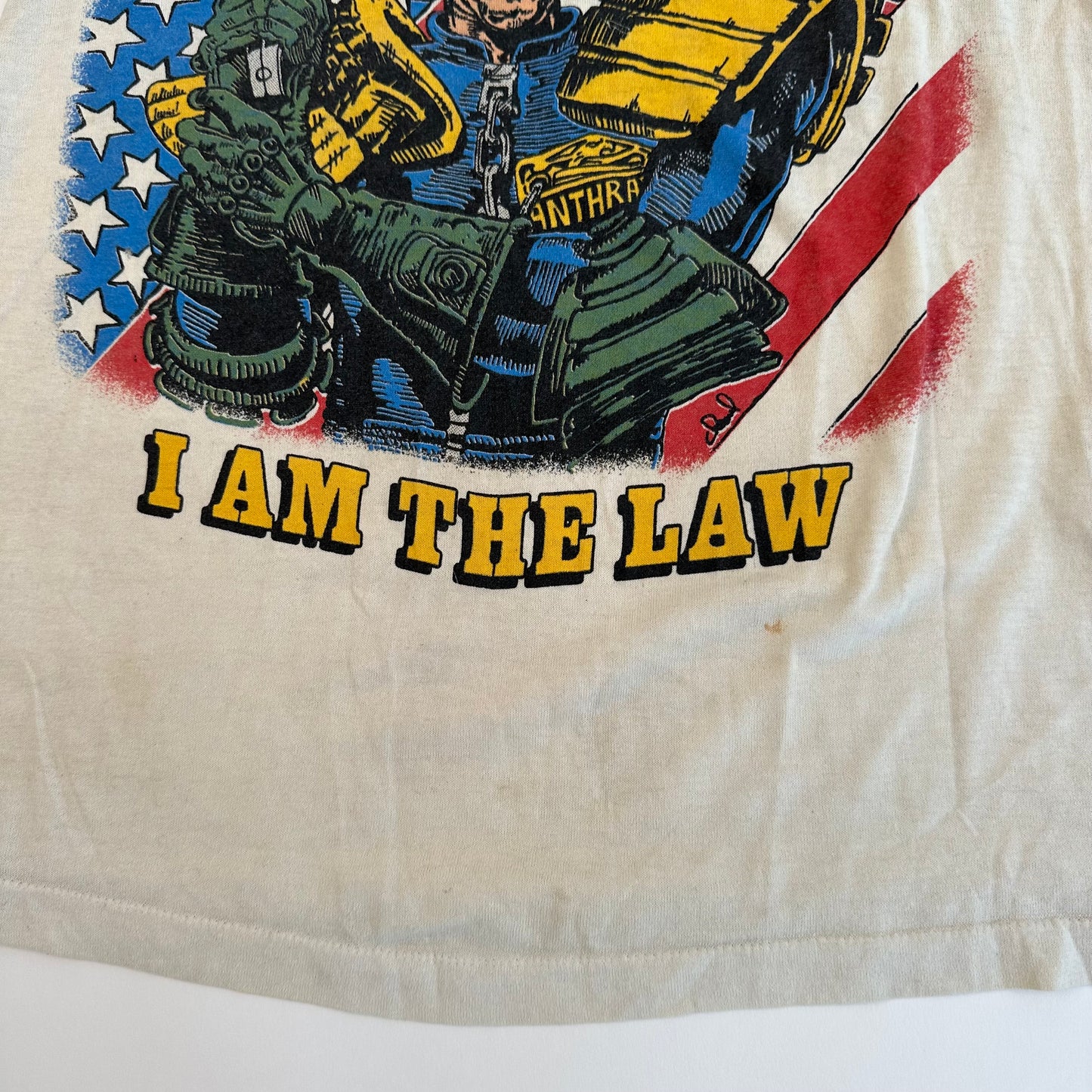 Vintage 80s Anthrax Sleeveless Shirt Medium I Am The Law