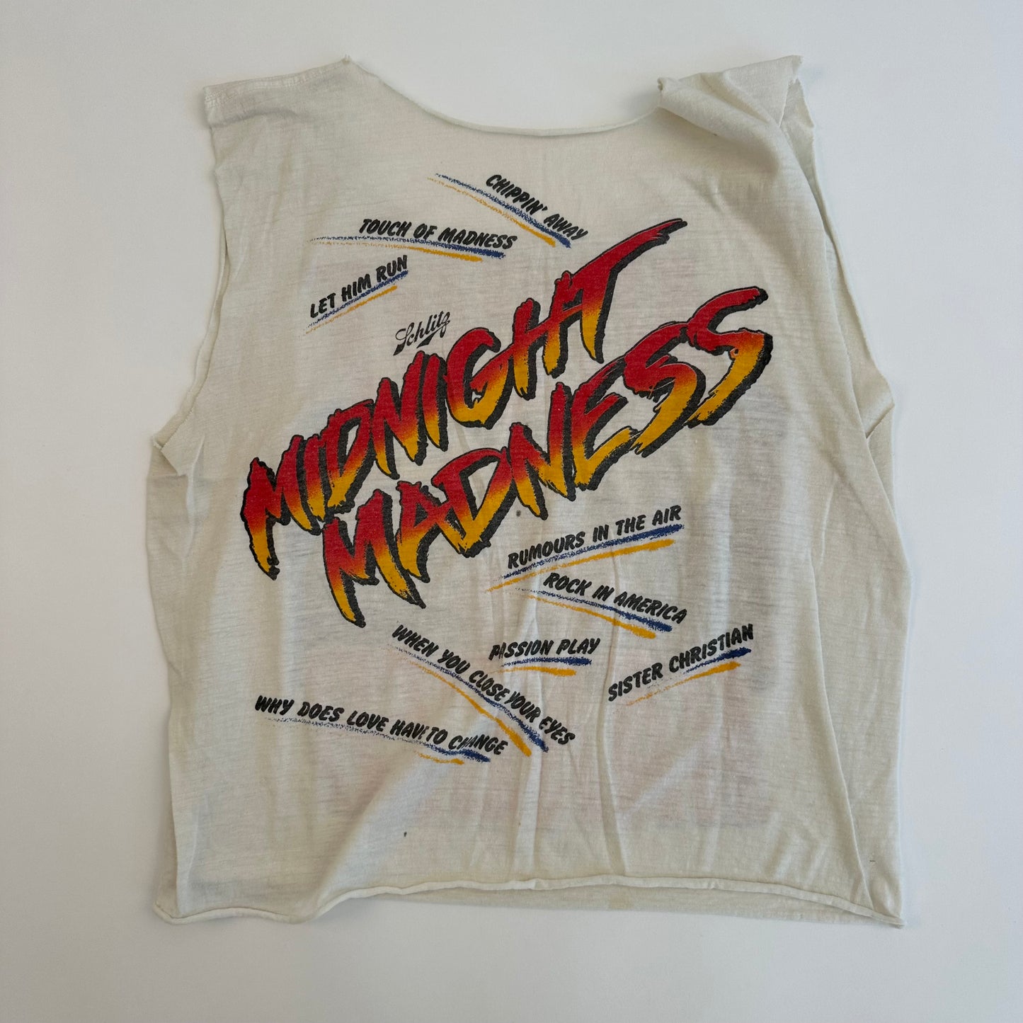 Vintage 1984 Night Ranger Sleeveless Shirt Small Midnight Madness