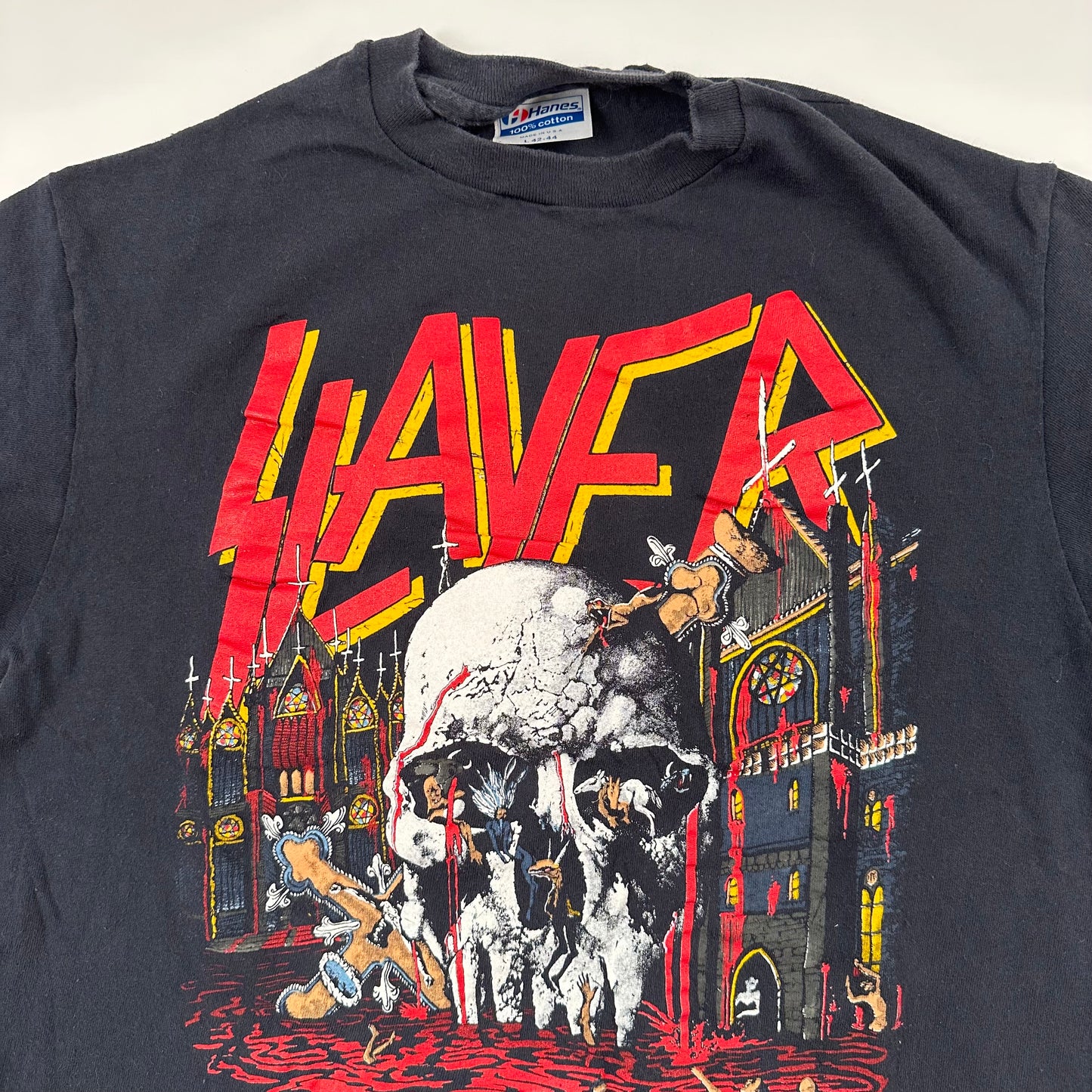 Vintage 1988 Slayer Shirt Large World Sacrifice