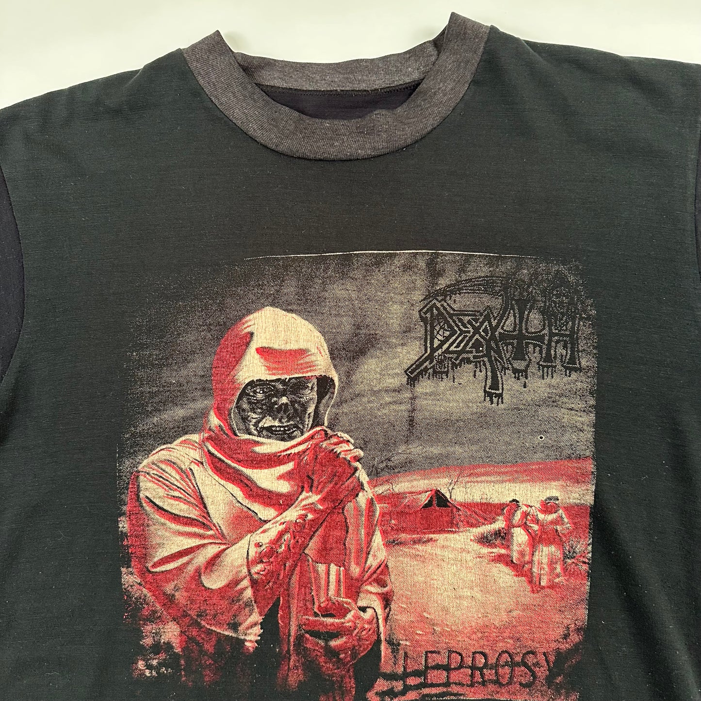 Vintage 80s Death Shirt Large Leprosy