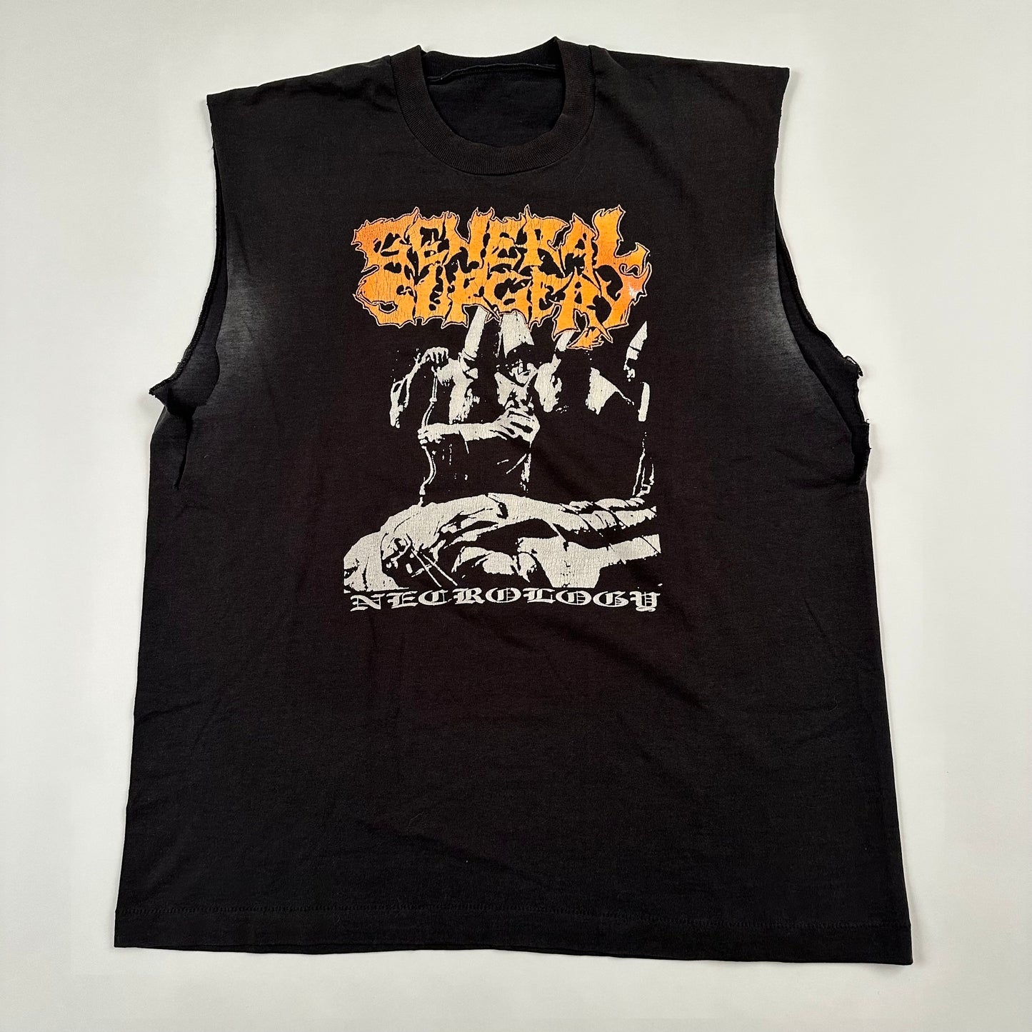 Vintage 90s General Surgery Sleeveless Shirt XL Necrology