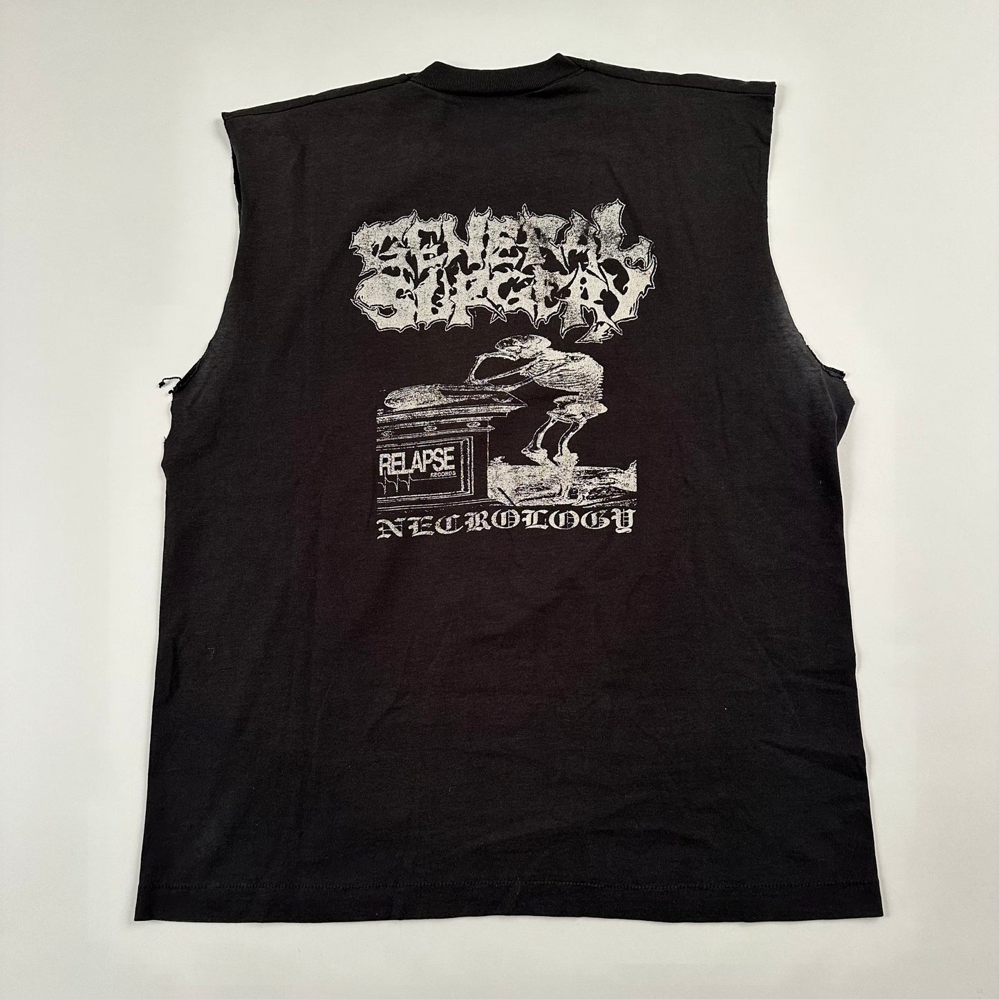 Vintage 90s General Surgery Sleeveless Shirt XL Necrology