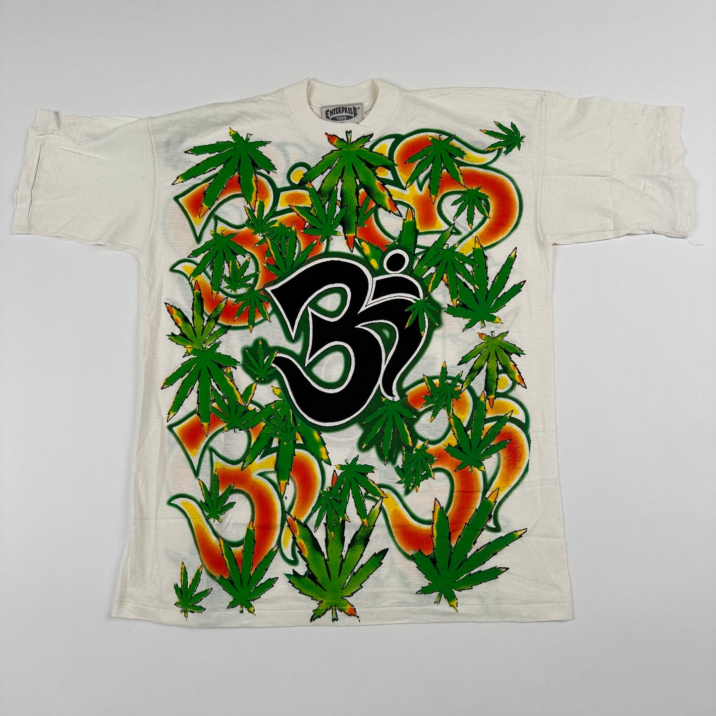 Vintage 90s Weed Shirt XL All Over Print