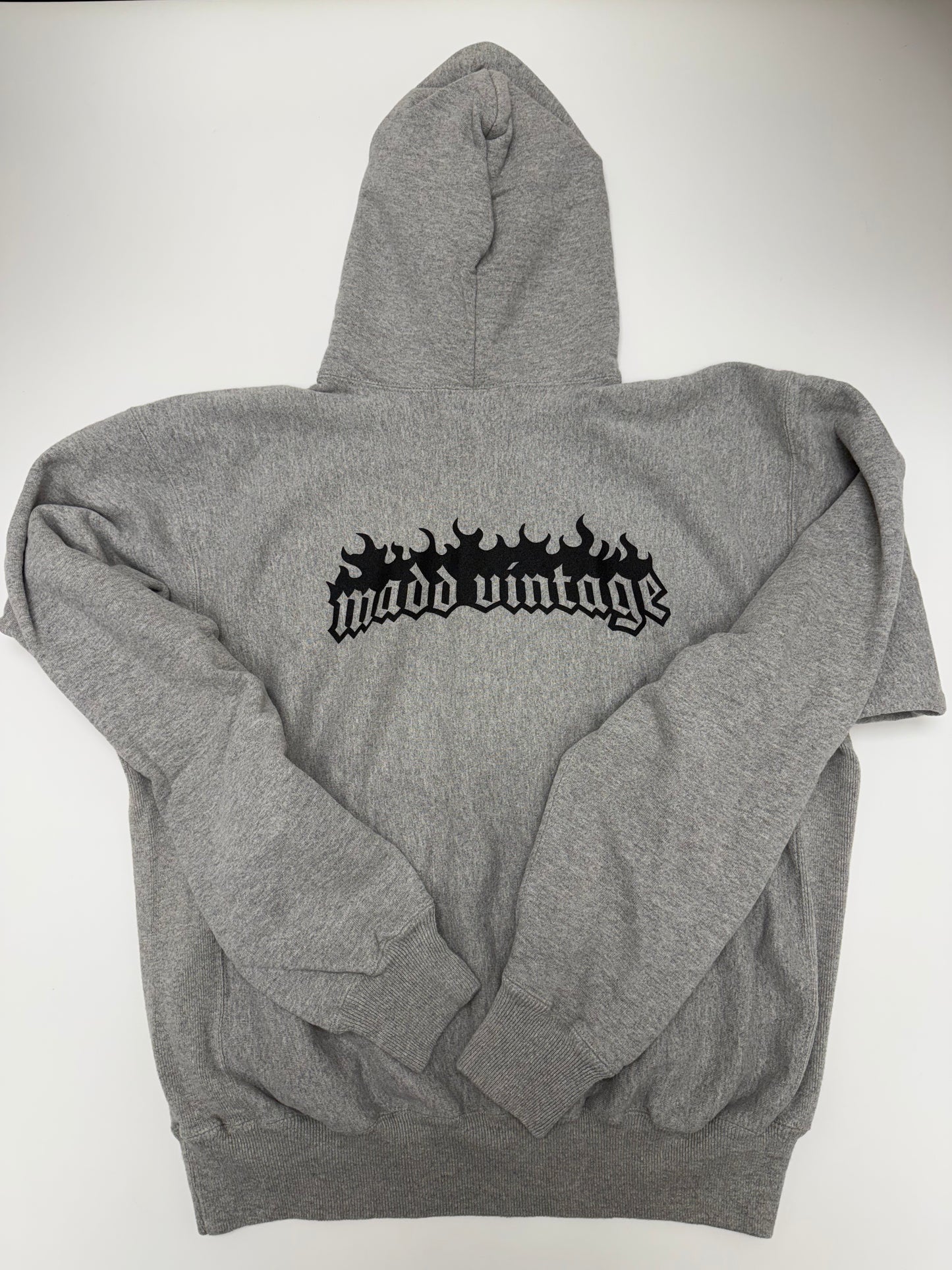 Vintage Gray Hoodie - Large