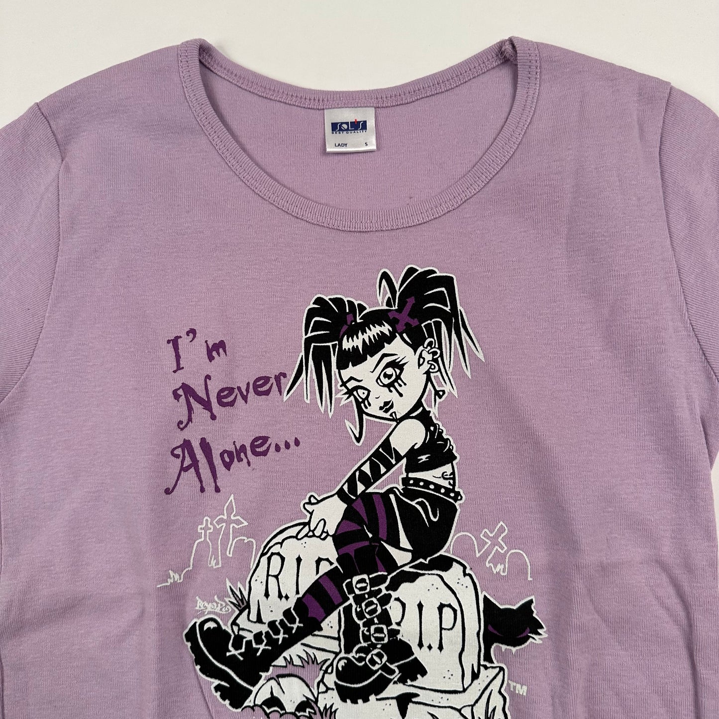 Vintage 2007 Goth Womens Shirt Small I'm Never Alone