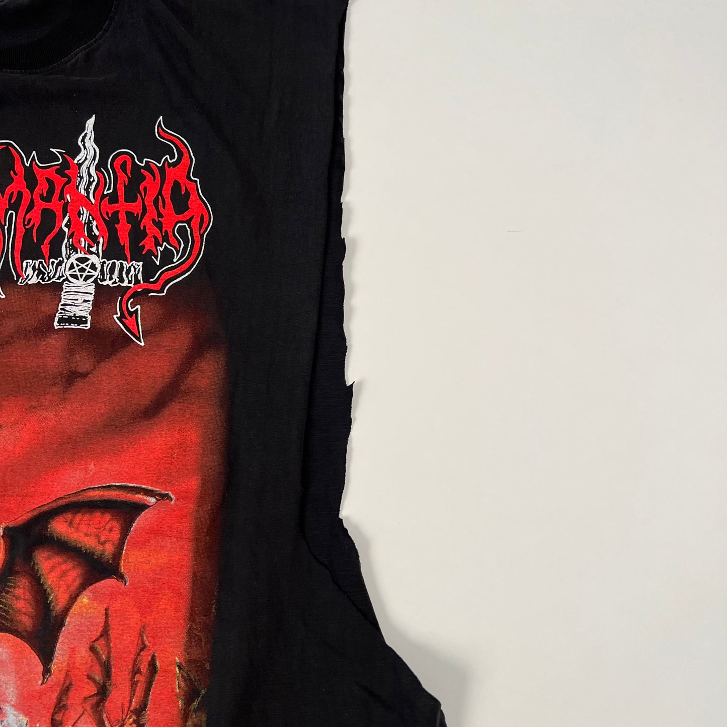 Vintage 1995 Necromantia Sleeveless Shirt XL Scarlet Evil Witching Black