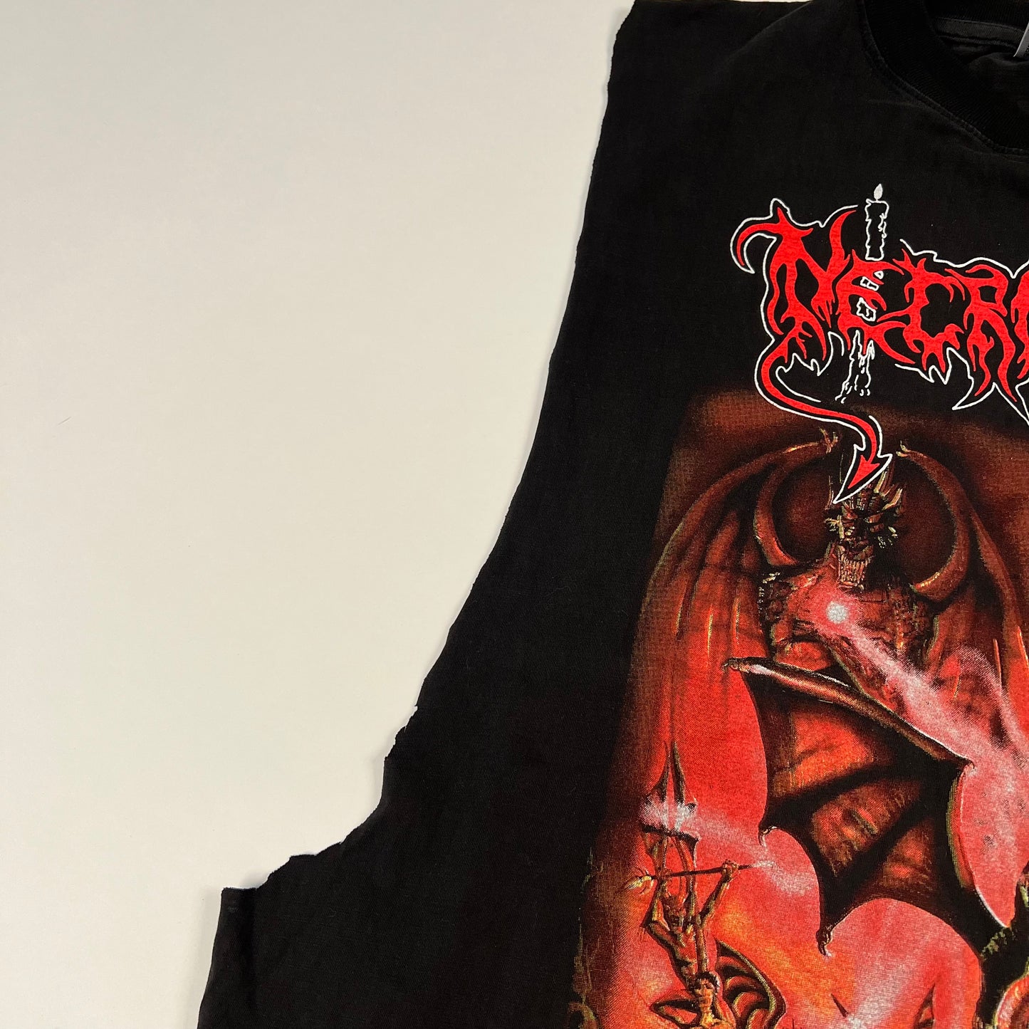 Vintage 1995 Necromantia Sleeveless Shirt XL Scarlet Evil Witching Black