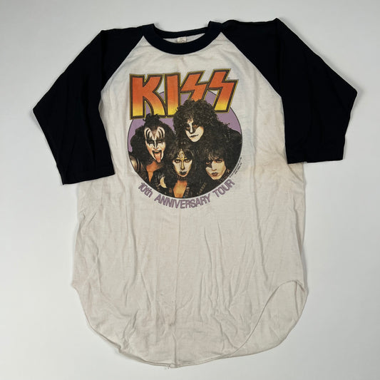 Vintage 1983 Kiss Shirt XL 10th Anniversary Tour