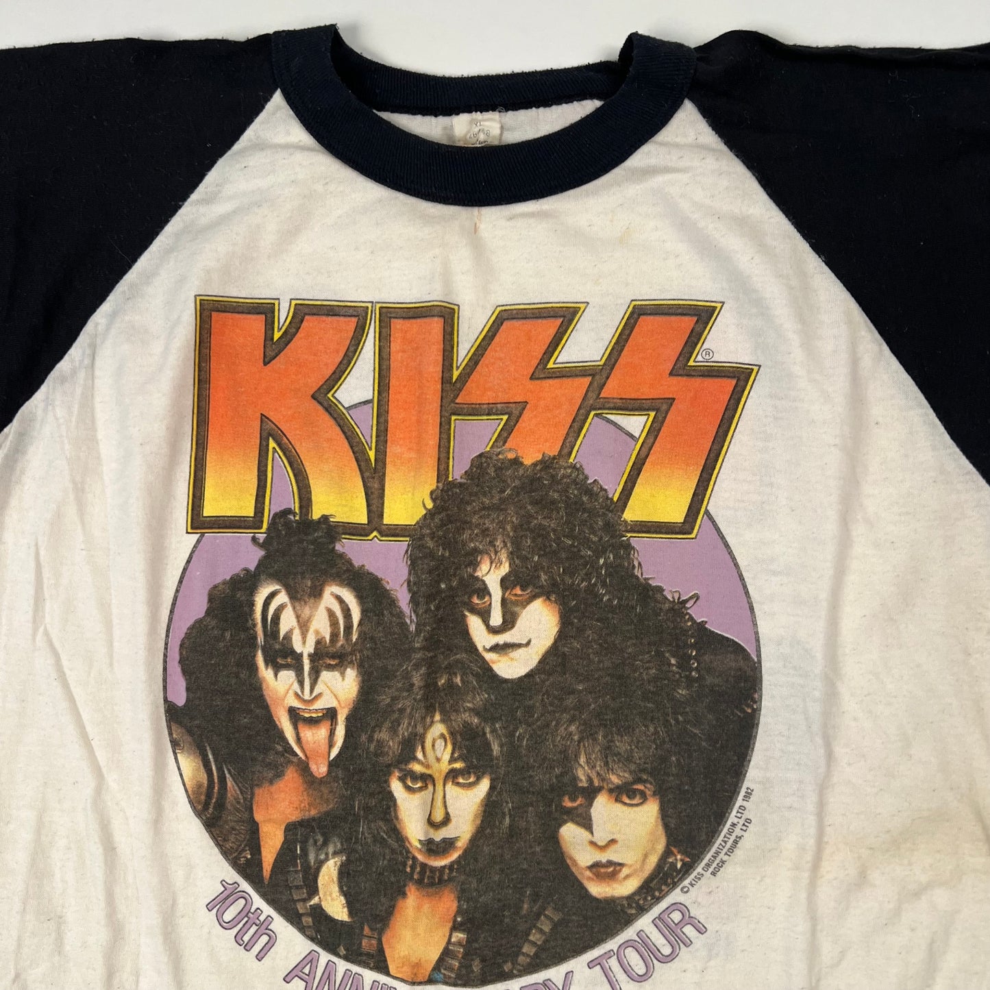 Vintage 1983 Kiss Shirt XL 10th Anniversary Tour