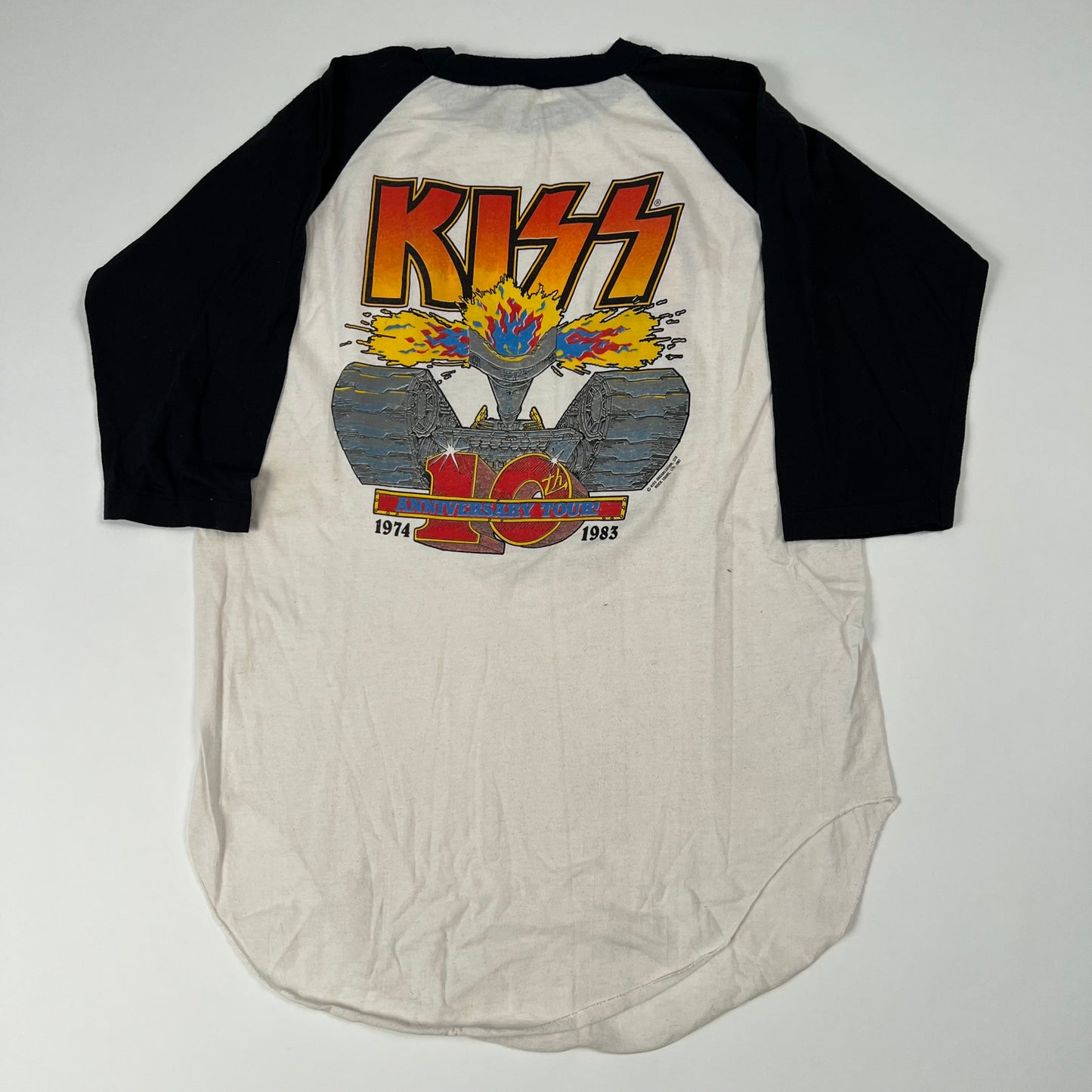 Vintage 1983 Kiss Shirt XL 10th Anniversary Tour