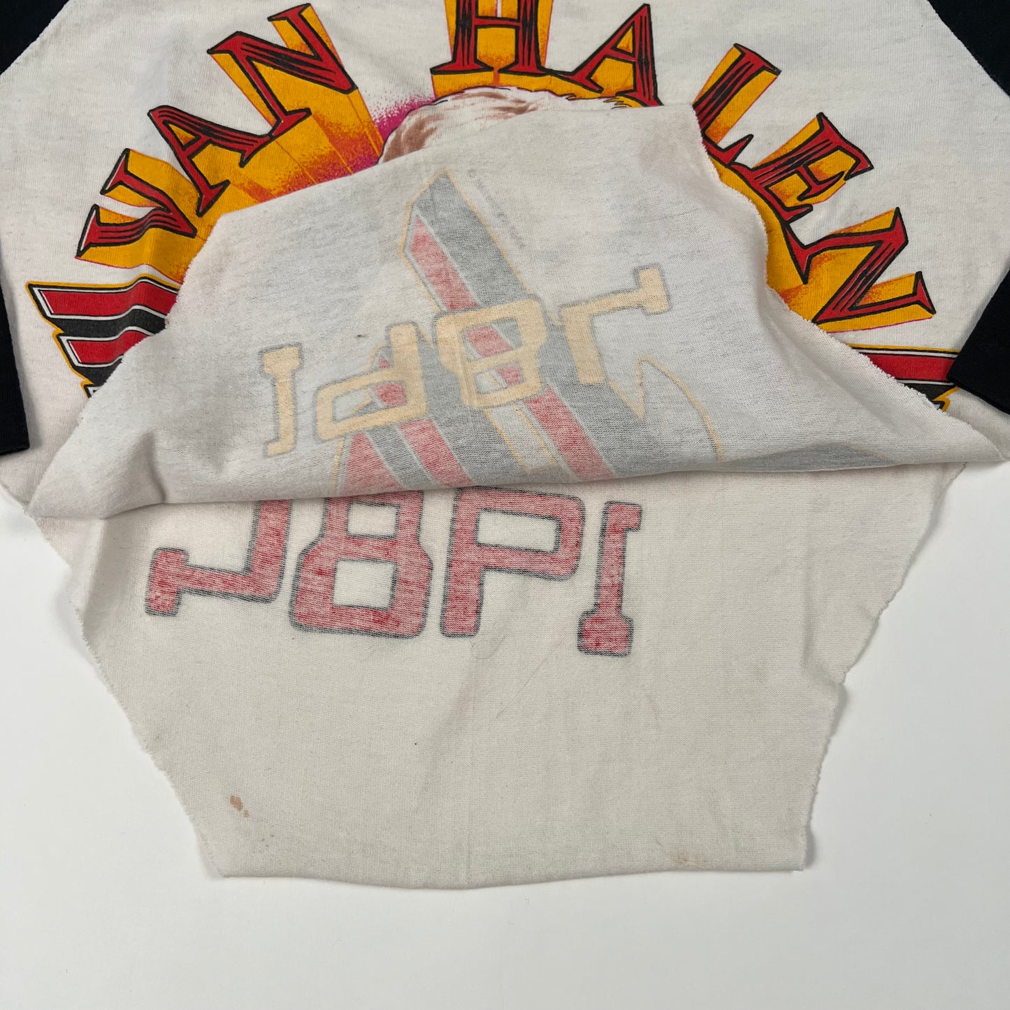 Vintage 1984 Van Halen Cropped Shirt Large