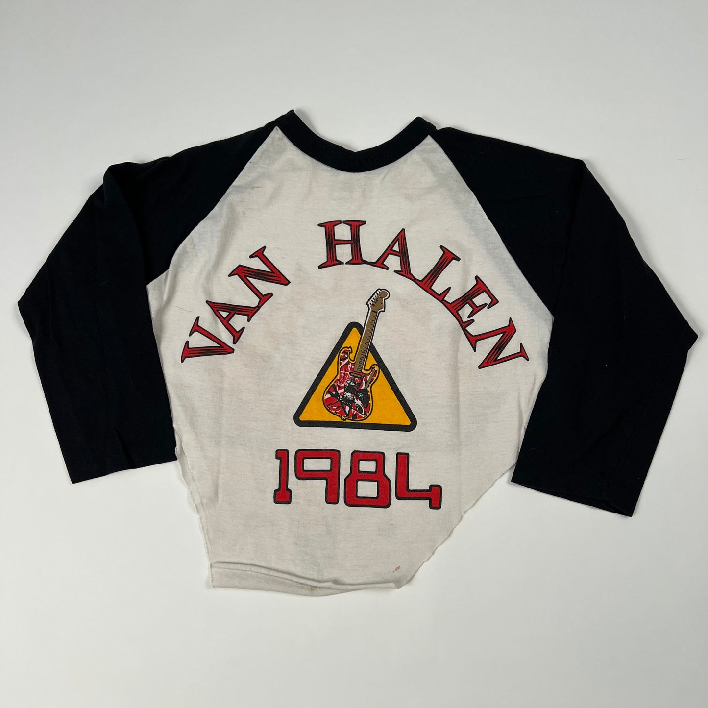 Vintage 1984 Van Halen Cropped Shirt Large