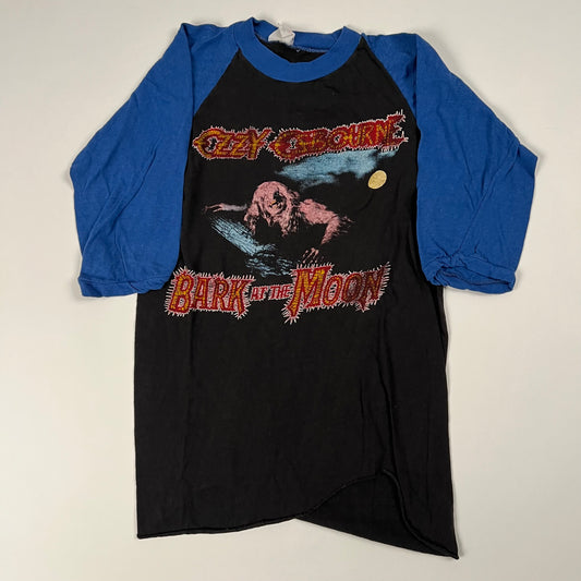 Vintage 80s Ozzy Osbourne Shirt Medium Bark At The Moon Motley Crue