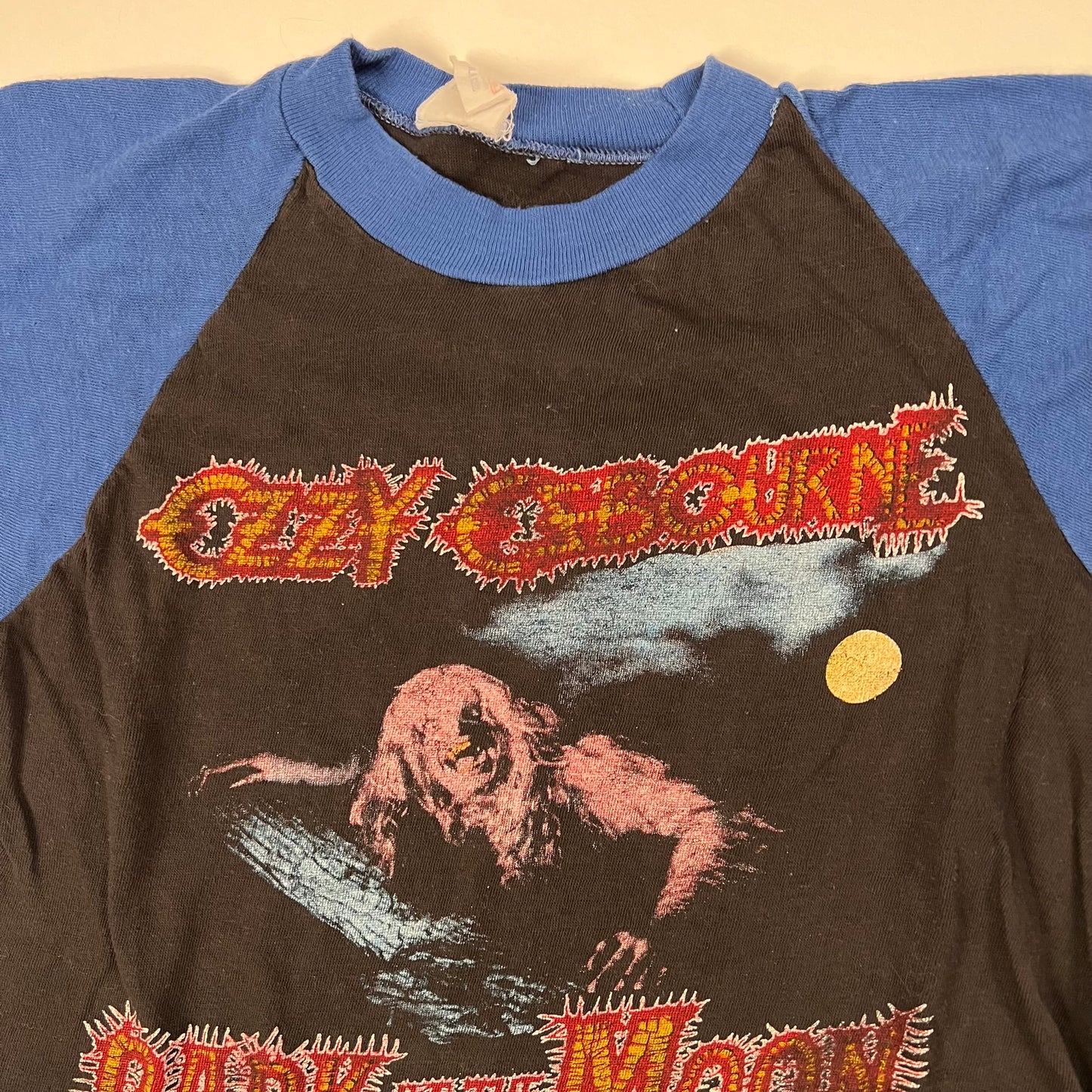 Vintage 80s Ozzy Osbourne Shirt Medium Bark At The Moon Motley Crue