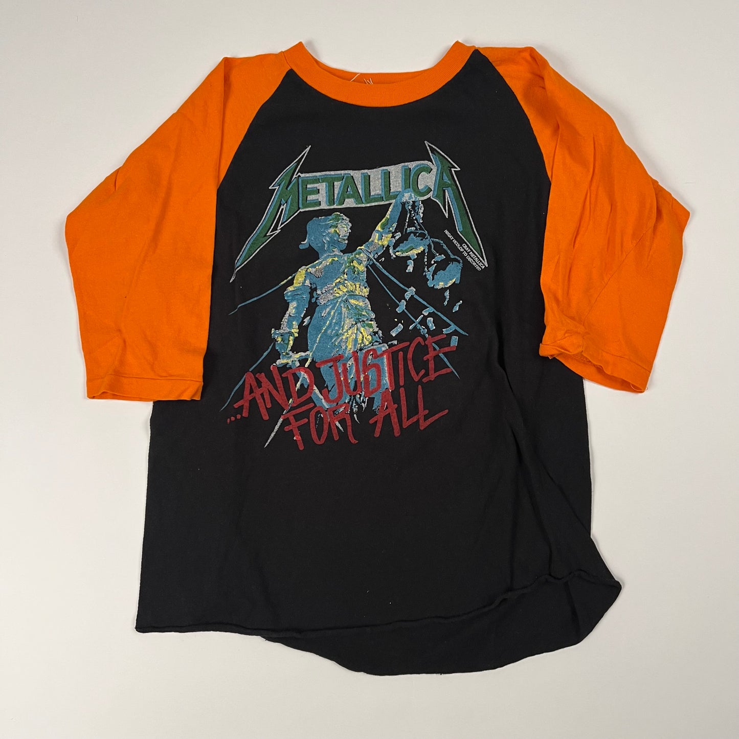 Vintage 80s Metallica Shirt Medium ...And Justice For All