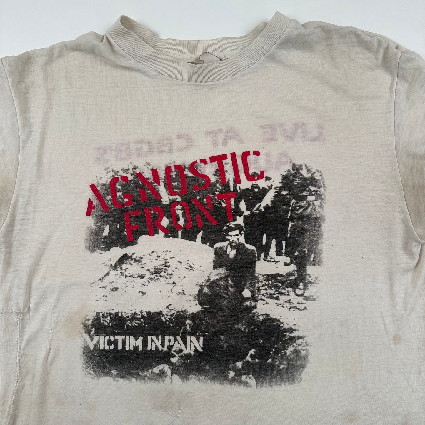 Vintage 1988 Agnostic Front Shirt Medium Victim In Pain CBGB