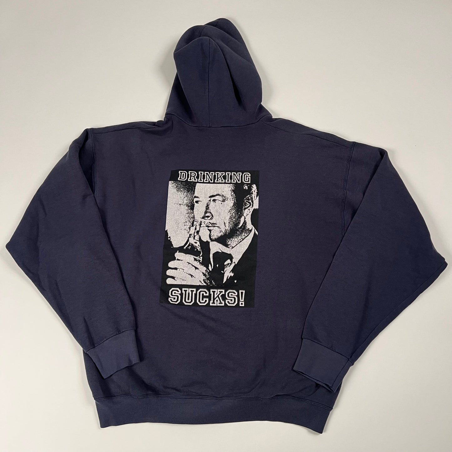 Vintage 90s Straight Edge Sweatshirt Large Drinking Sucks