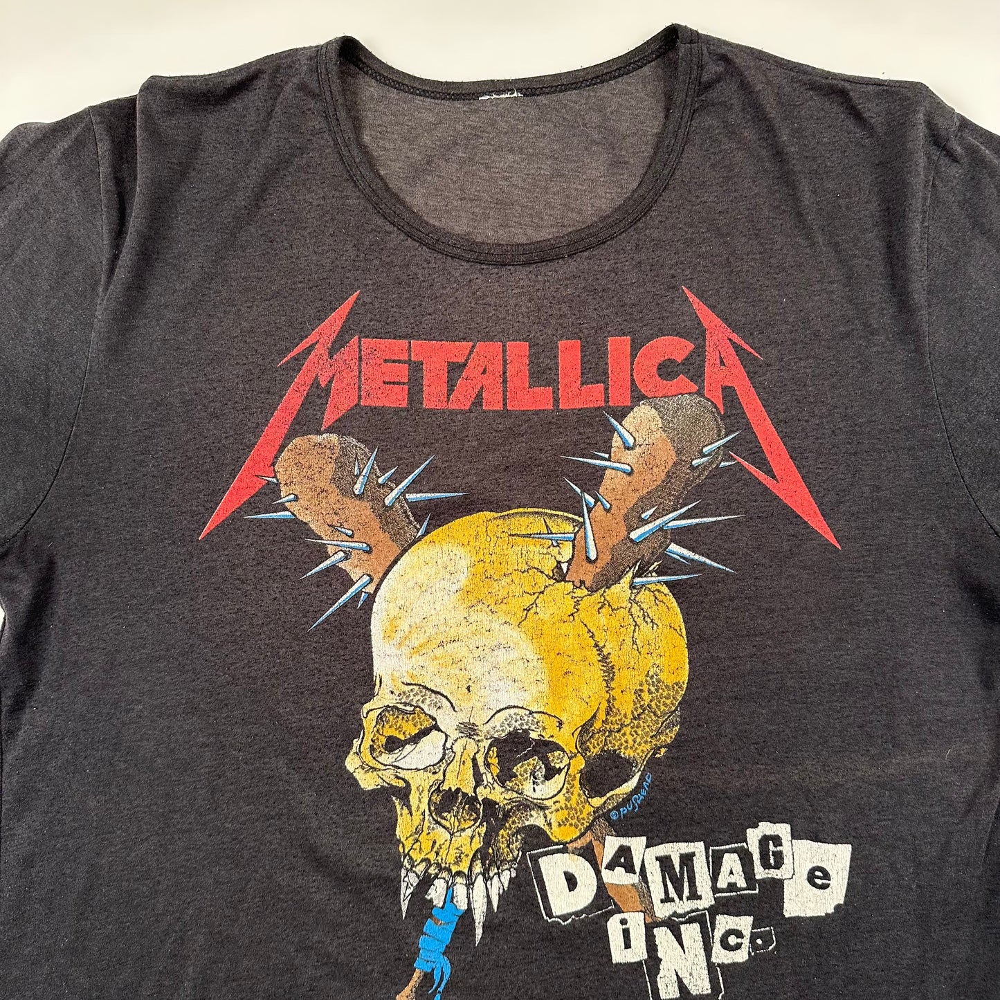 Vintage 1987 Metallica Shirt XL Damage Inc