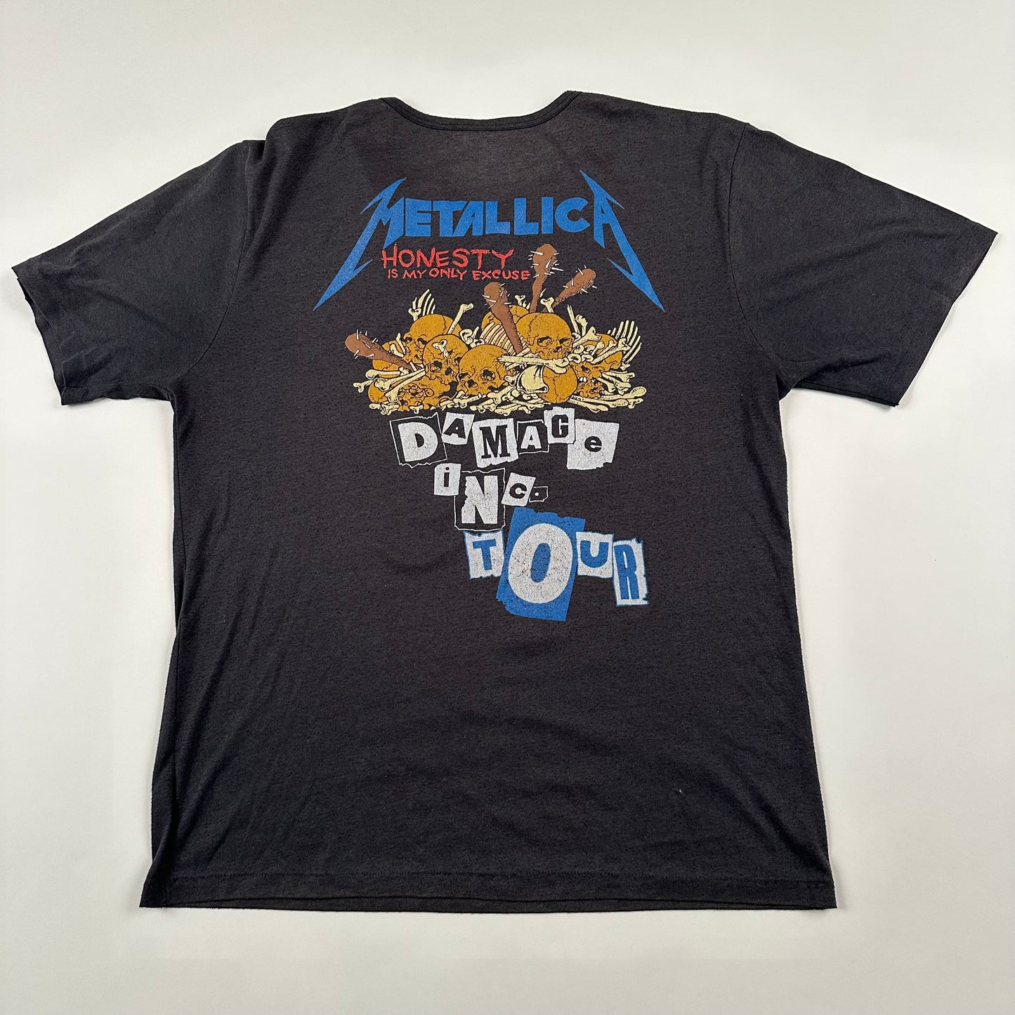 Vintage 1987 Metallica Shirt XL Damage Inc