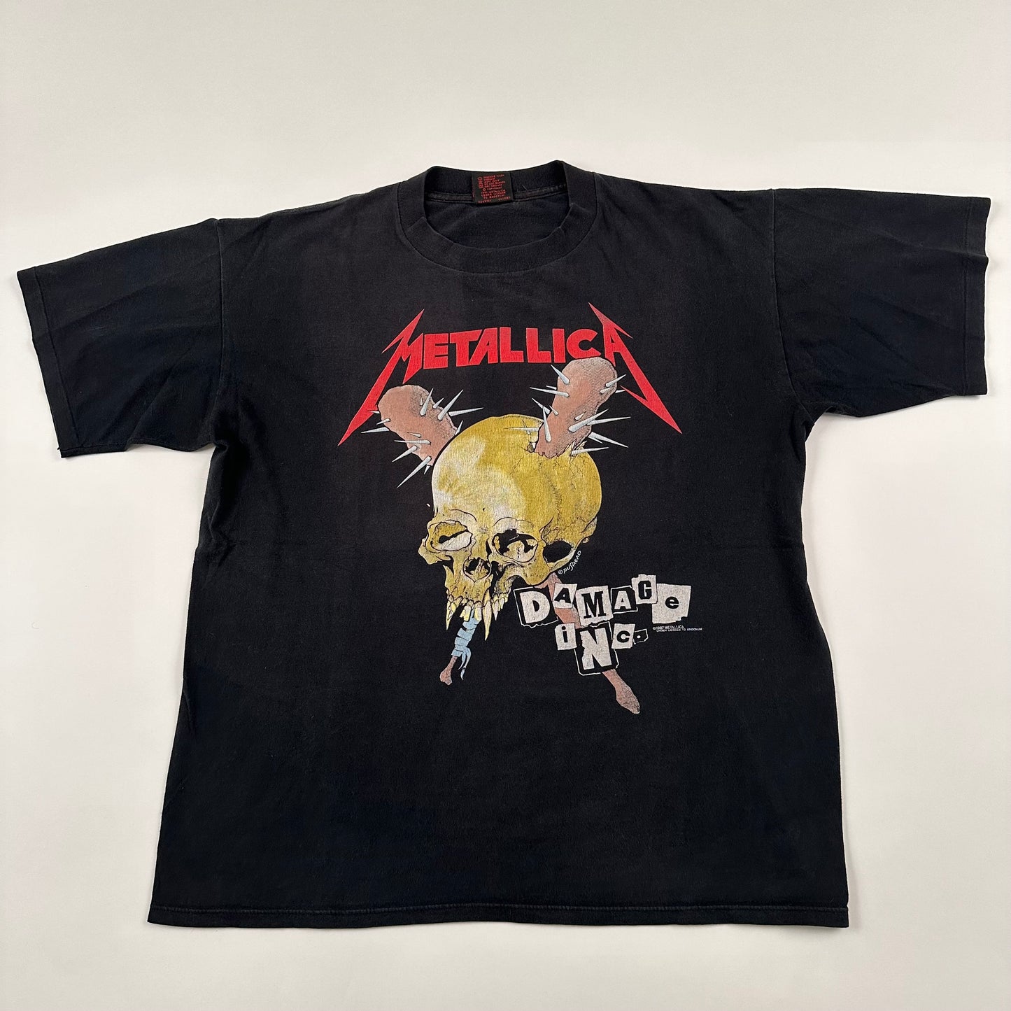 Vintage 1987 Metallica Shirt XL Damage Inc