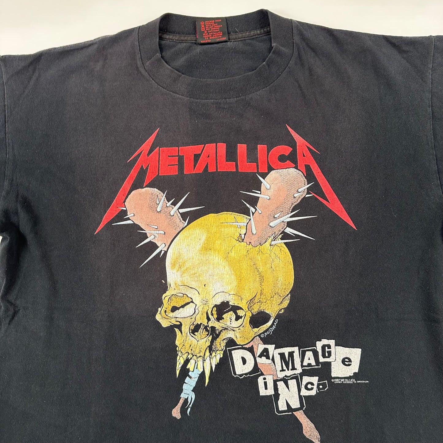 Vintage 1987 Metallica Shirt XL Damage Inc