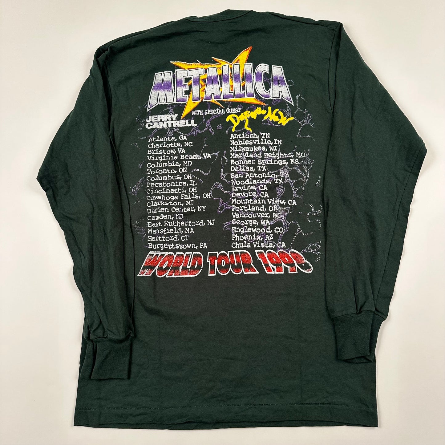 Vintage 1998 Metallica Long Sleeve Shirt Large