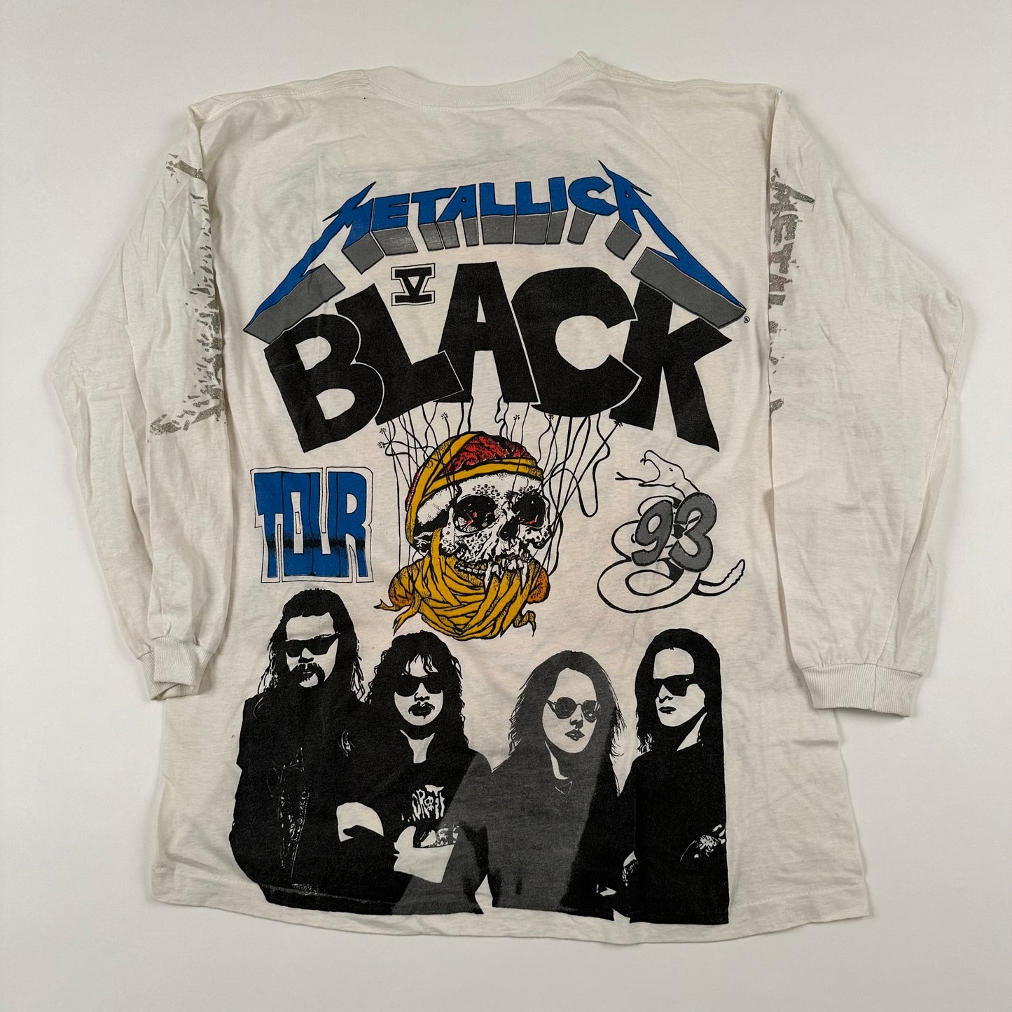 Vintage 1993 Metallica Long Sleeve Shirt Black Album XL