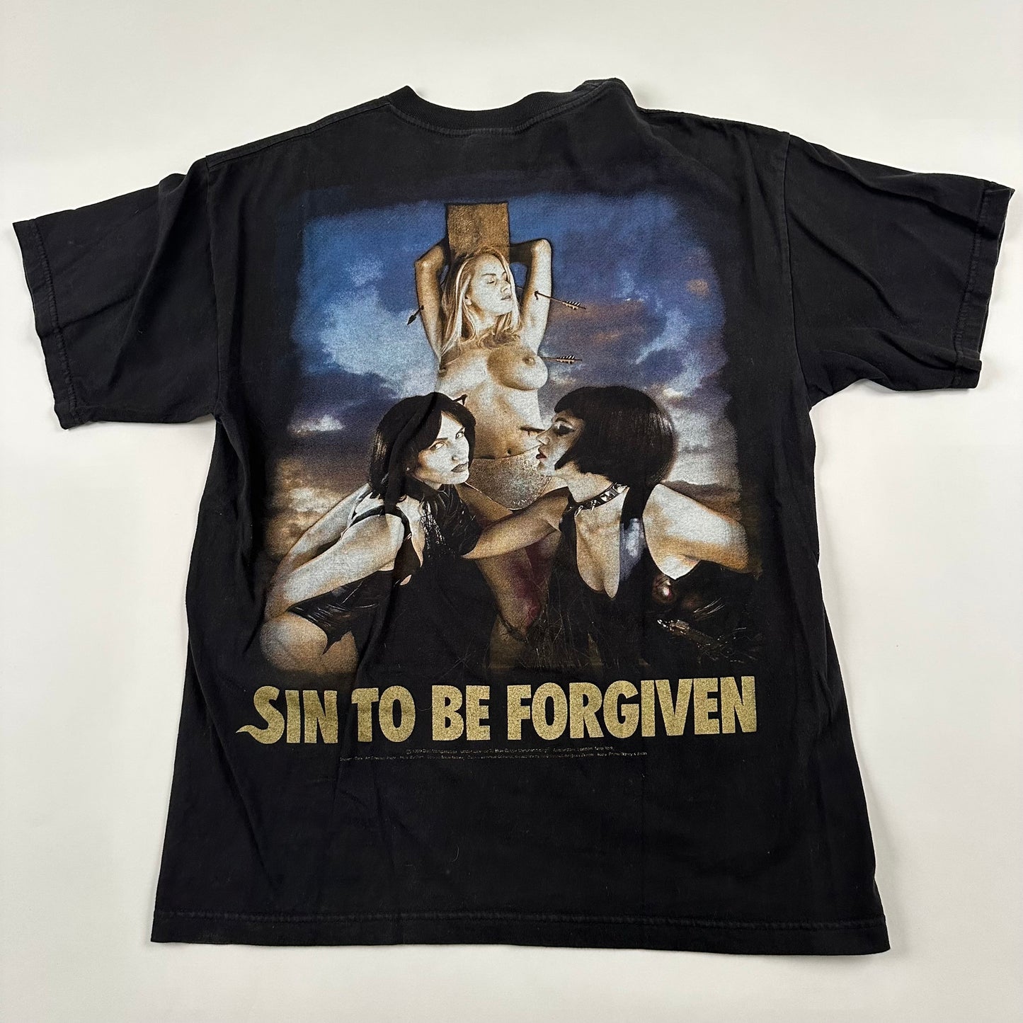 Vintage 1999 Cradle Of Filth Shirt Large Sin To Be Forgiven