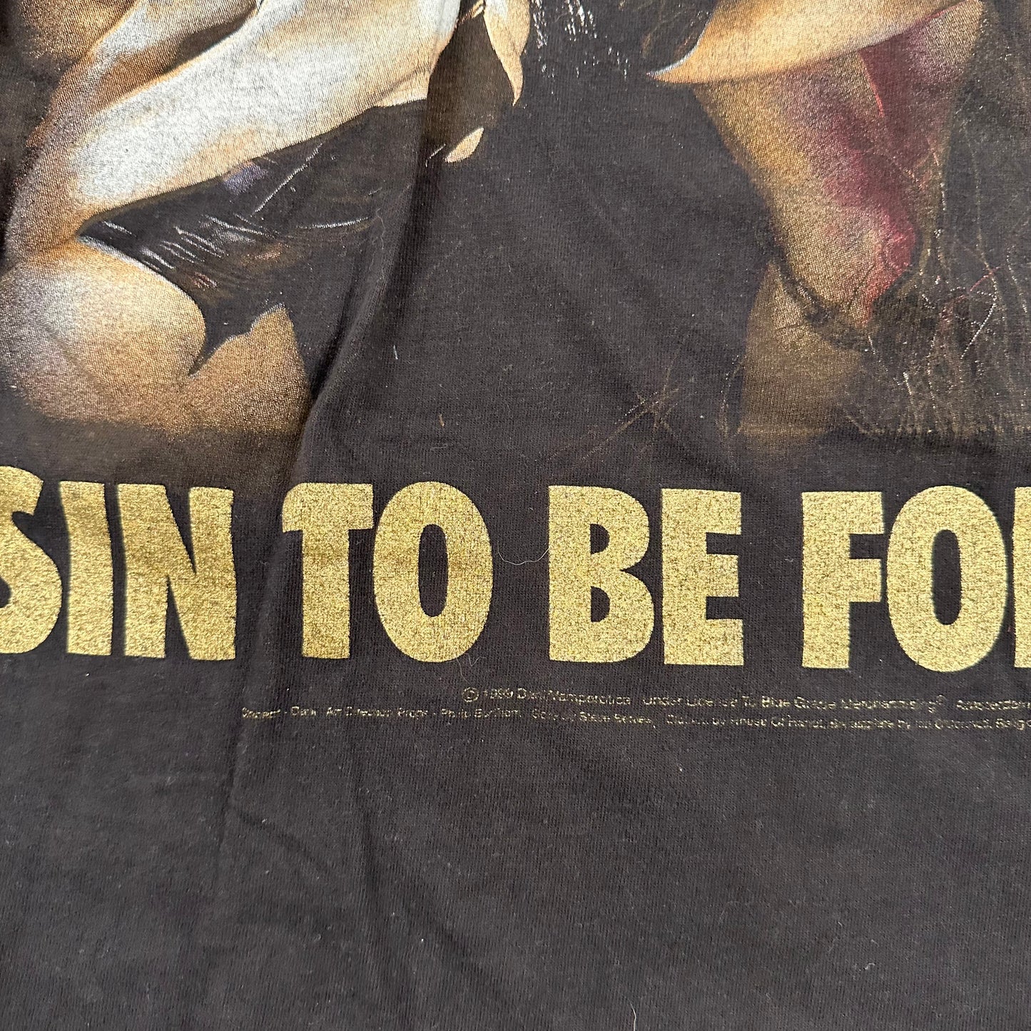 Vintage 1999 Cradle Of Filth Shirt Large Sin To Be Forgiven