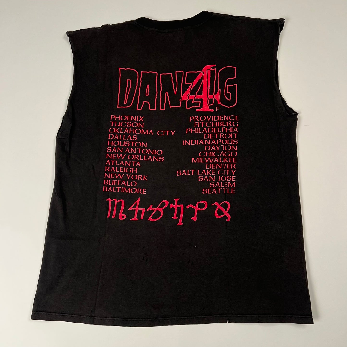 DRY ROT Vintage 1994 Danzig Sleeveless Shirt Large Little Whip