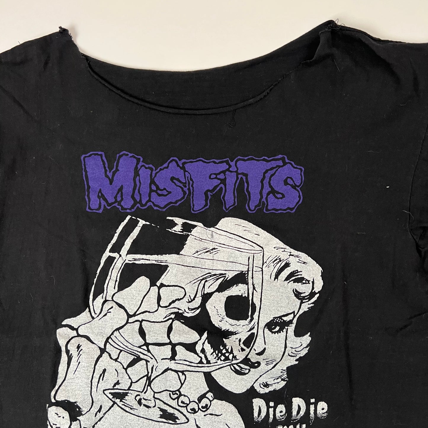 Vintage 90s Misfits Chopped Shirt Large Die Die My Darling