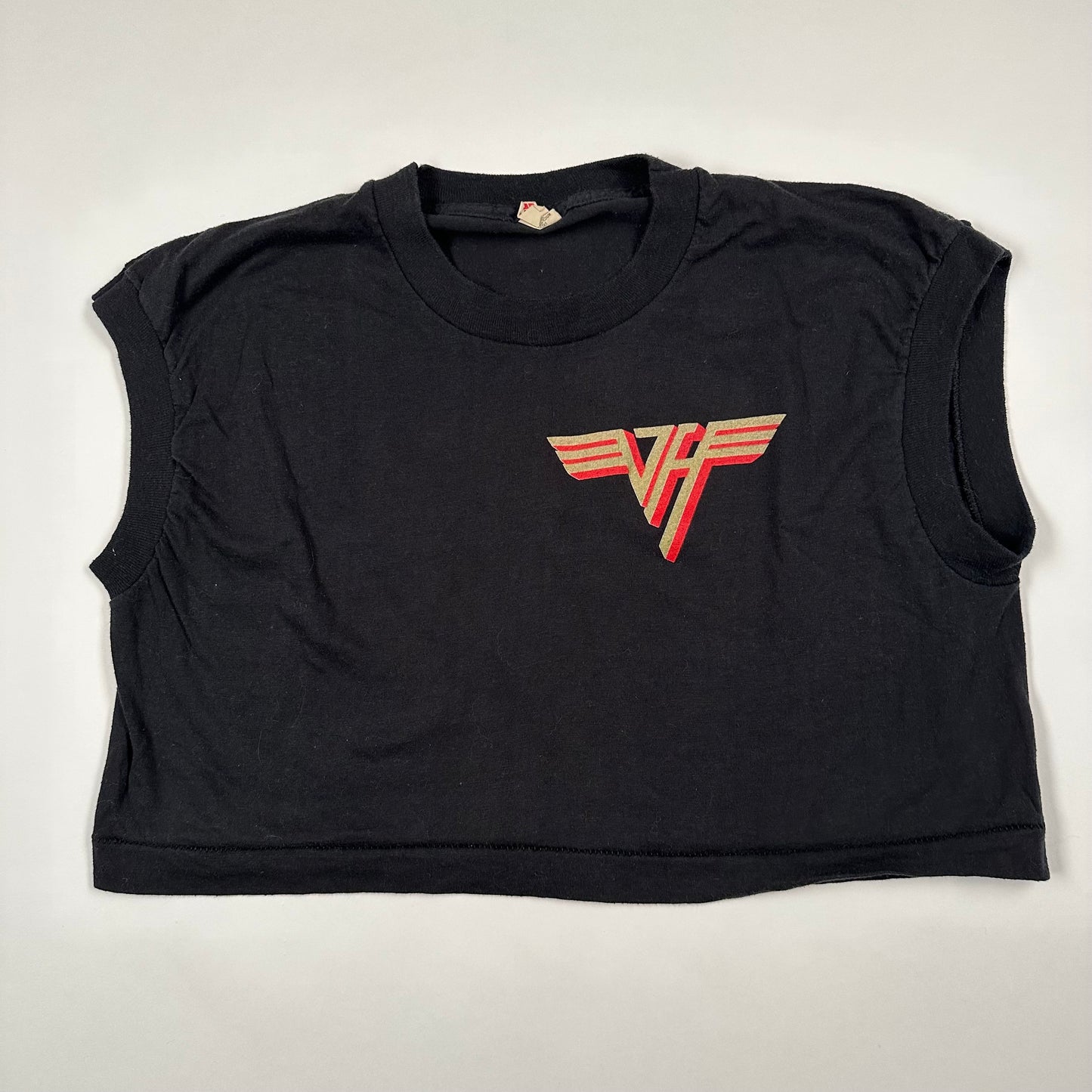 Vintage 80s Van Halen Crop Top Shirt Large 5150