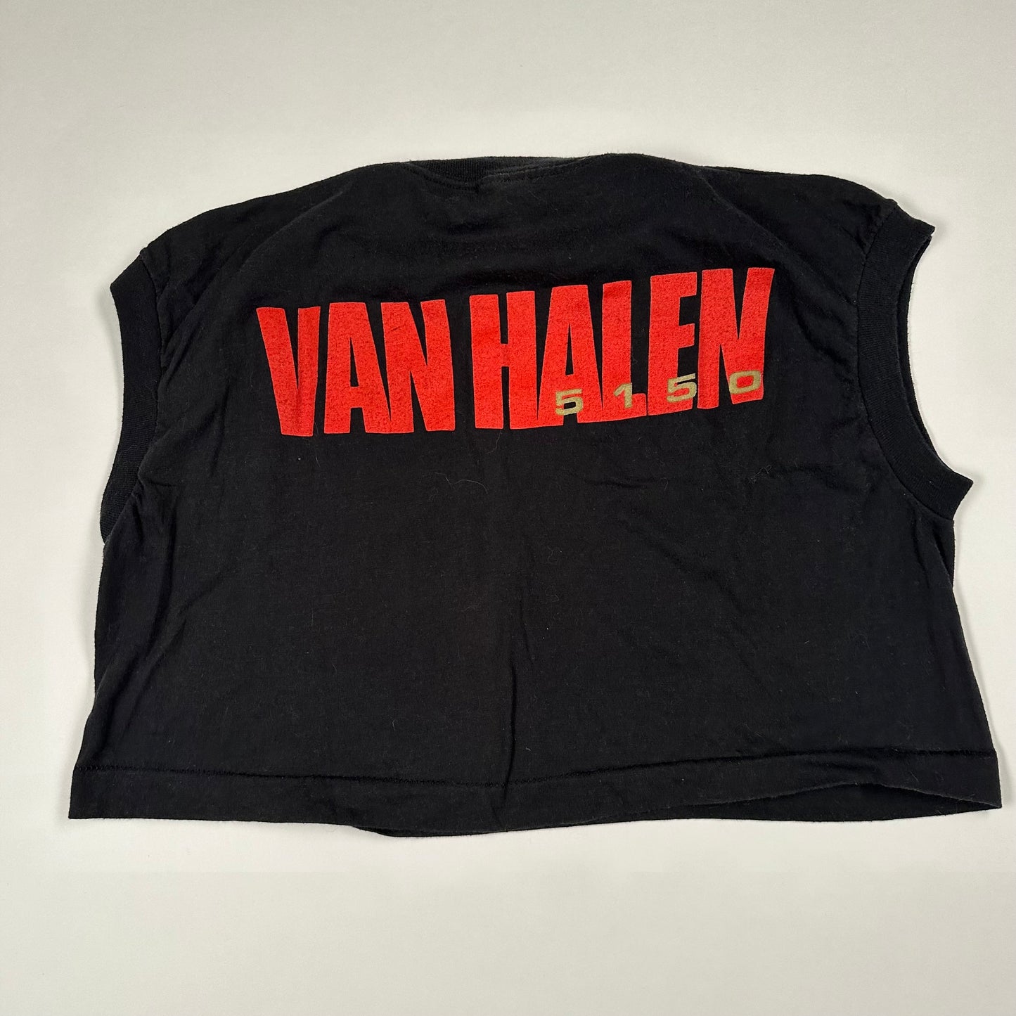 Vintage 80s Van Halen Crop Top Shirt Large 5150