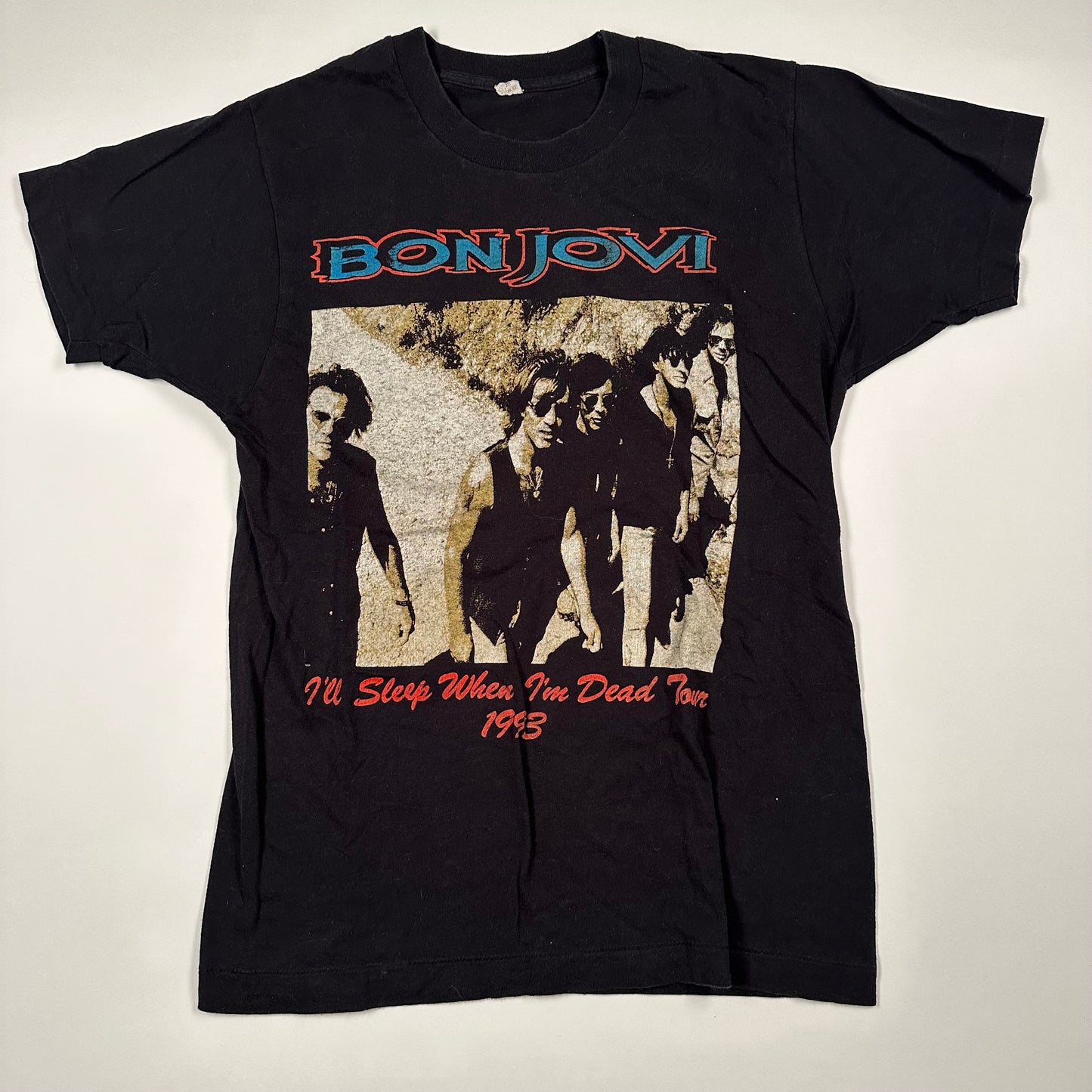 Vintage 1993 Bon Jovi Shirt Large I'll Sleep When I'm Dead