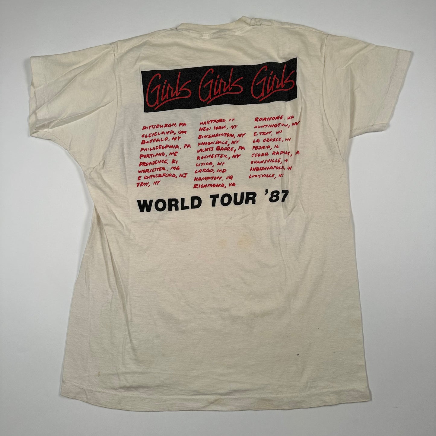 Vintage 1987 Motley Crue Shirt XL Girls Girls Girls