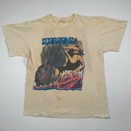 Vintage 1988 Scorpions Shirt XL Savage Amusement