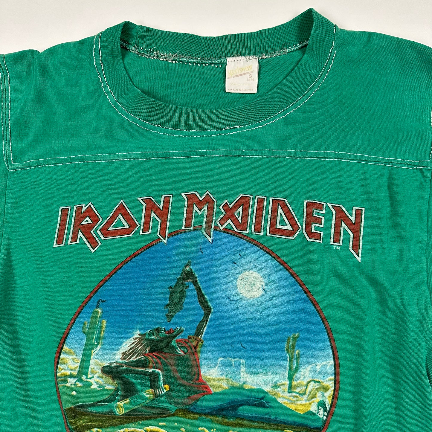 Vintage 1982 Iron Maiden Shirt Small The Beast Tames Texas