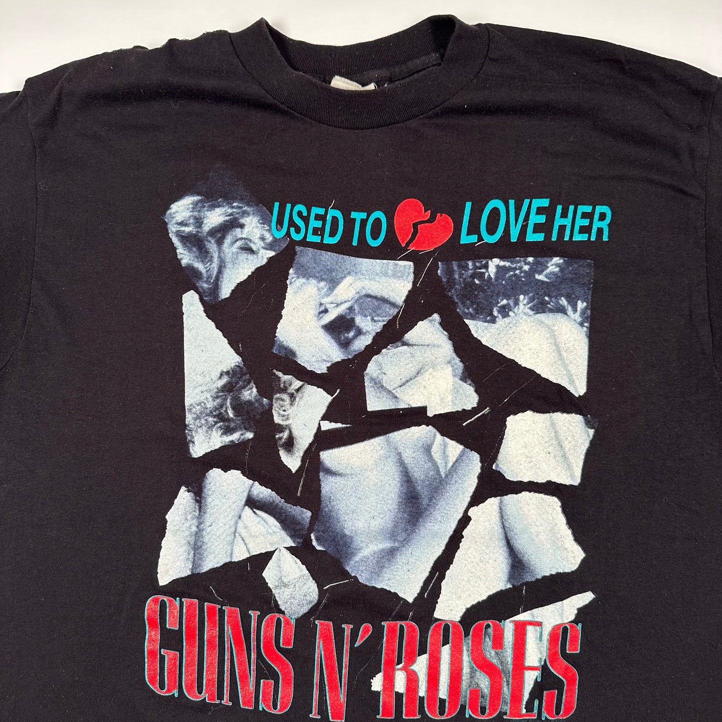 Vintage 1989 Guns N Roses Shirt Used To Love Her XL