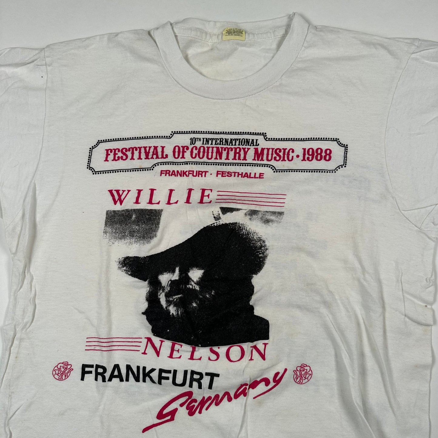 Vintage 1988 Willie Nelson Shirt Large Frankfurt Germany Music Festival