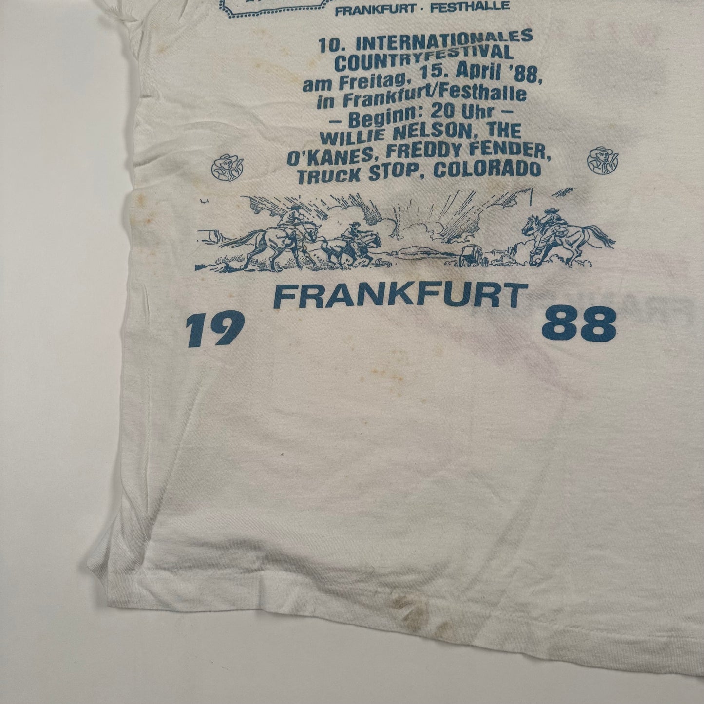 Vintage 1988 Willie Nelson Shirt Large Frankfurt Germany Music Festival