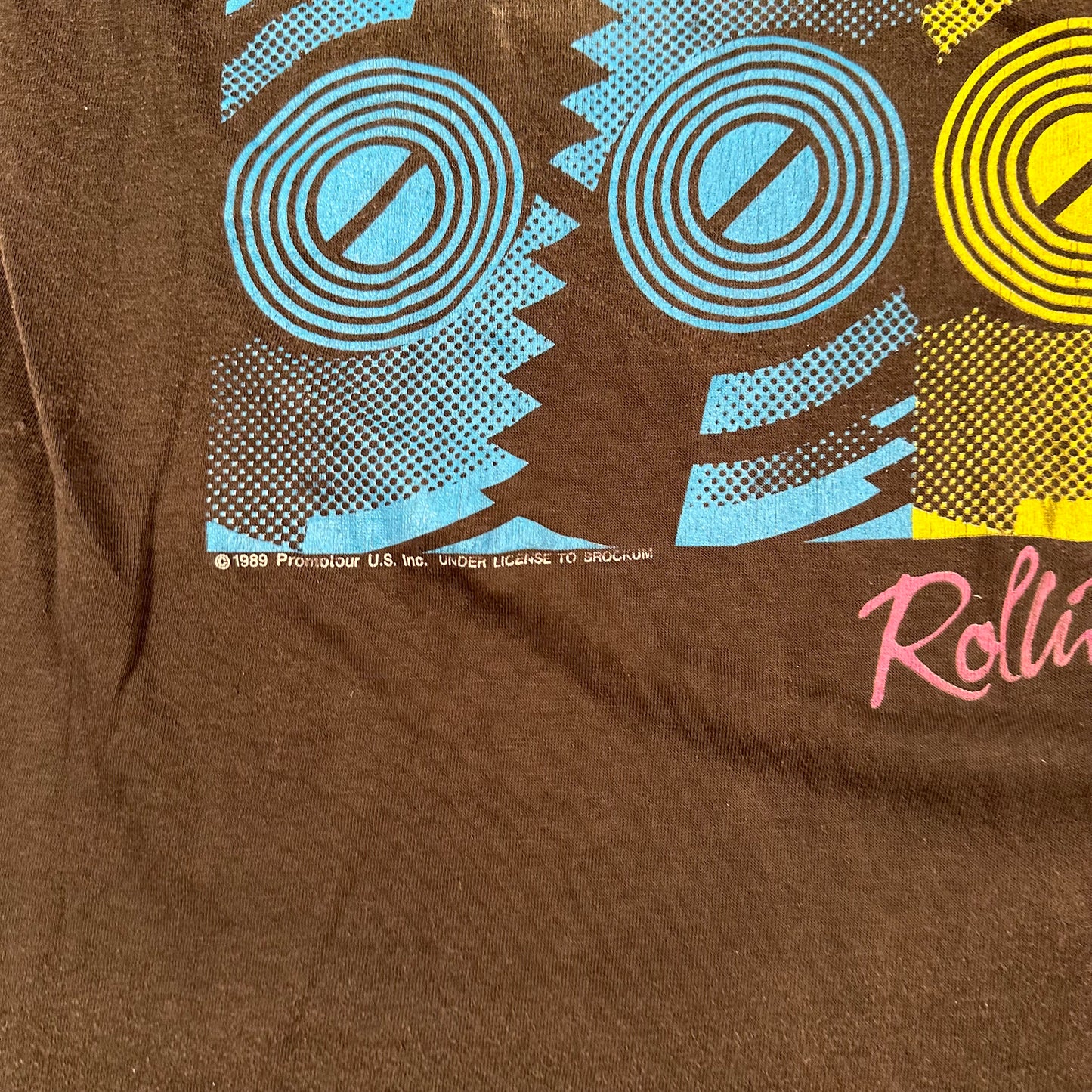 Vintage 1989 Rolling Stones Shirt XL Steel Wheels