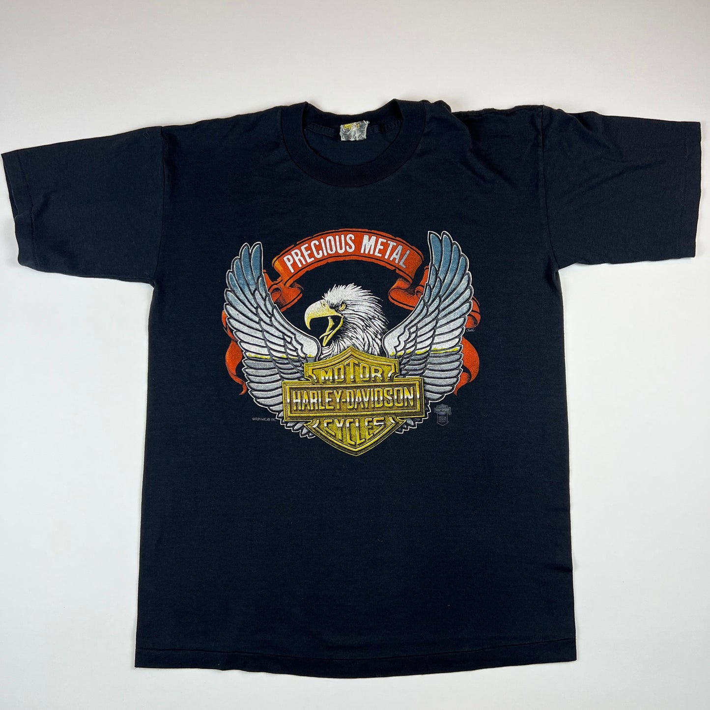 Vintage 80s Harley Davidson Shirt XL Precious Metal