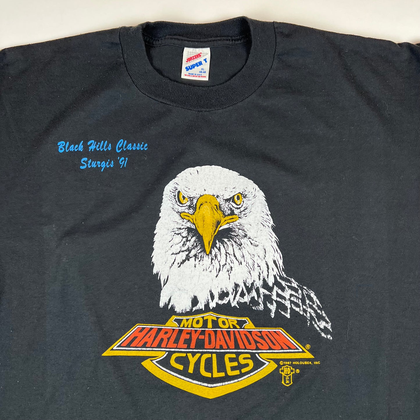 Vintage 1991 Harley Davidson Shirt XL Black Hills Classic Sturgis