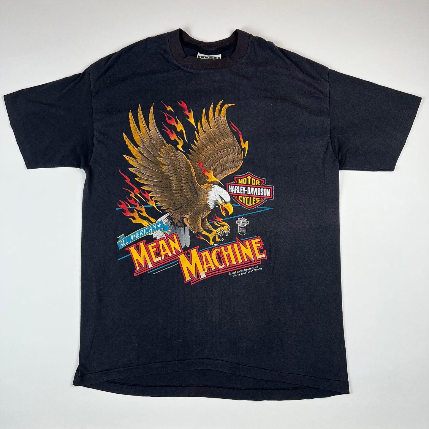 Vintage 1988 Harley Davidson Shirt XL Mean Machine