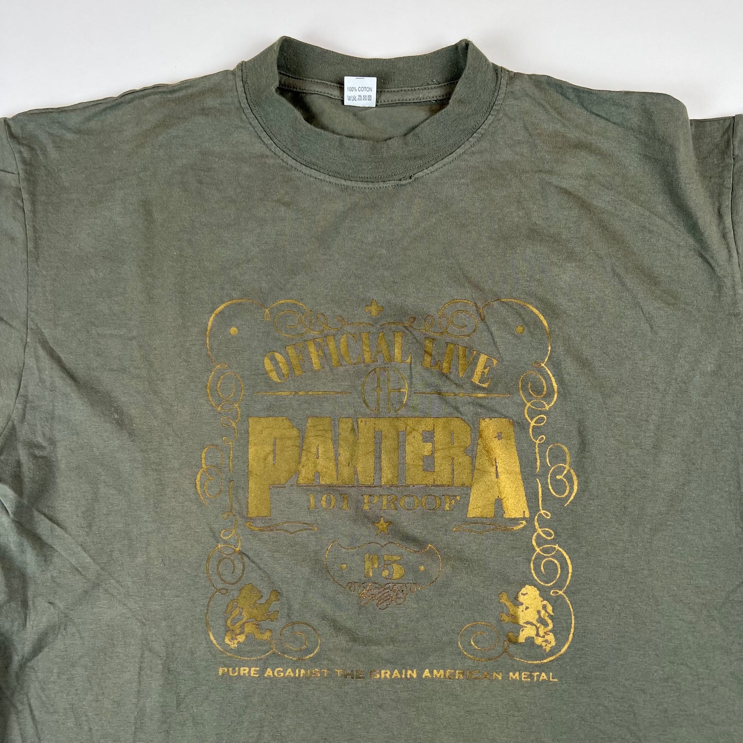 Vintage 90s Pantera Shirt XL Official Live 101 Proof