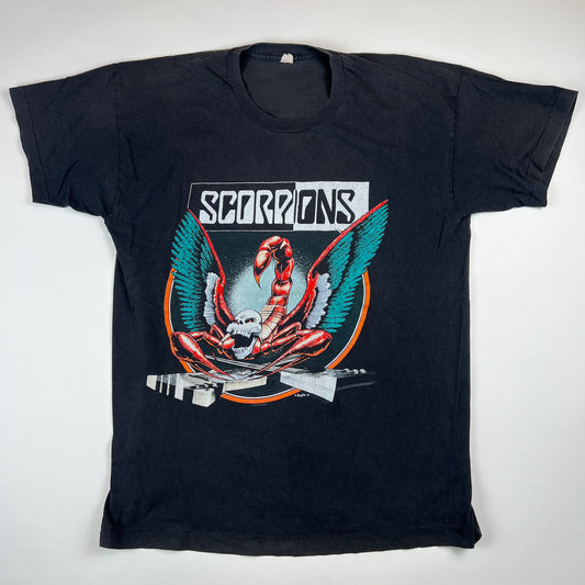 Vintage 1990 Scorpions Shirt XL Crazy World