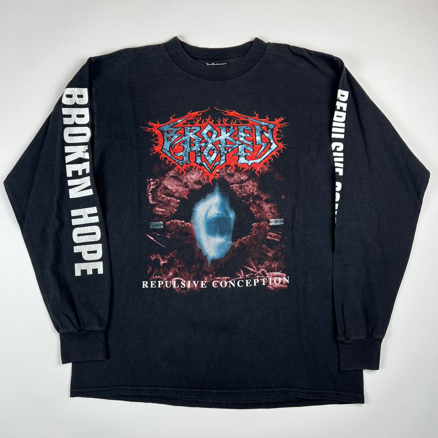 Vintage 1995 Broken Hope Long Sleeve Shirt Large Repulsive Road Trip