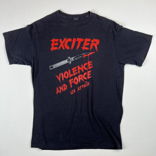 Vintage 1984 Exciter Shirt Medium Violence And Force