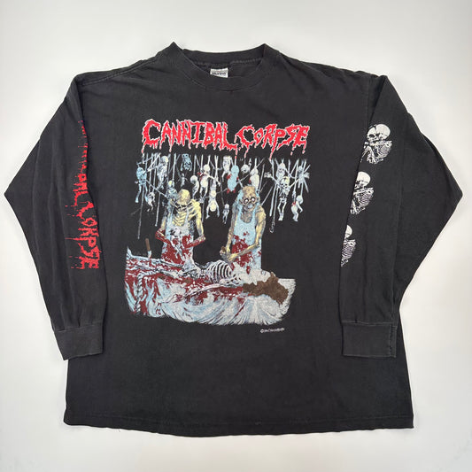 Vintage 90s Cannibal Corpse Long Sleeve Shirt XL Butchered At Birth